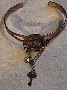 Steam Punk Artisian Made Copper Bracelet